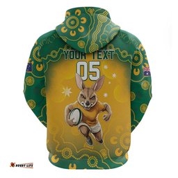 custom australia rugby 2024 hoodie go wallabies aboriginal pattern