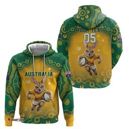 custom australia rugby 2024 hoodie go wallabies aboriginal pattern