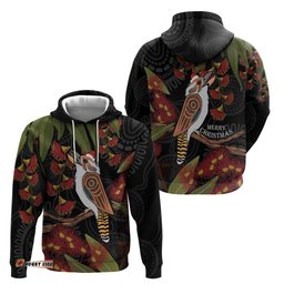 australia indigenous christmas hoodie kookaburra aboriginal