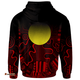 aboriginal hoodie indigenous flag grunge style