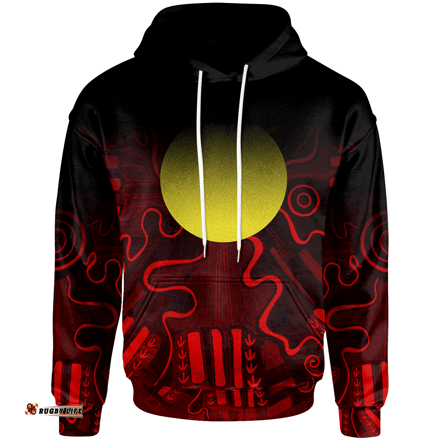 aboriginal hoodie indigenous flag grunge style