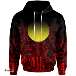 aboriginal hoodie indigenous flag grunge style