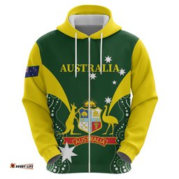 custom australia cricket hoodie 2024 world cup go aussie green version