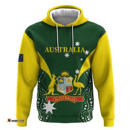 custom australia cricket hoodie 2024 world cup go aussie green version