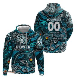 custom naidoc week 2024 power hoodie aboriginal animals keep the fire burning dt02