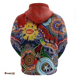 custom naidoc week 2024 gold coast suns hoodie australia aboriginal dot painting dt02