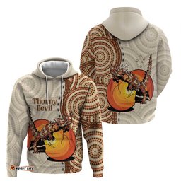 thorny devil australia hoodie baby moloch horridus with ants aboriginal art