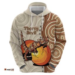 thorny devil australia hoodie baby moloch horridus with ants aboriginal art
