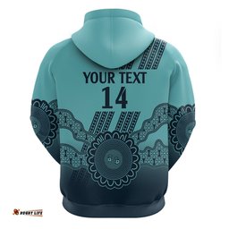 custom australia matildas hoodie aussie aboriginal turquoise version