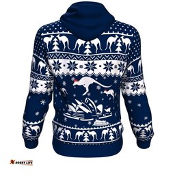 Christmas Hoodie Sydney Opera Hoodie Kangaroo Snowflakes Unisex