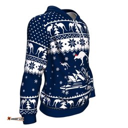 Christmas Hoodie Sydney Opera Hoodie Kangaroo Snowflakes Unisex