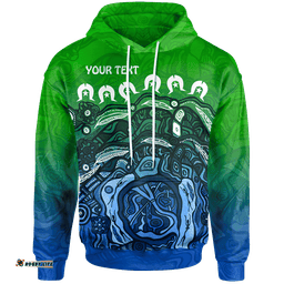Custom Torres Strait Islands Hoodie Blue