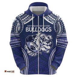 bulldogs rugby custom hoodie go berries with polynesian style