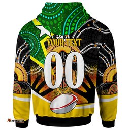 kangaroos rugby hoodie custom kangraroo australian rugby league go the roos indigenous player and number hoodie