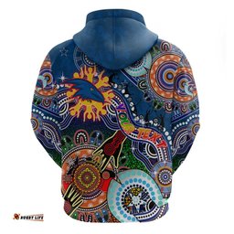 custom naidoc week 2024 adelaide crows hoodie australia aboriginal dot painting dt02