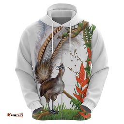 australia superb lyrebird hoodie aussie map rainforest vibes