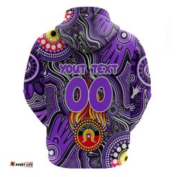 personalised naidoc week 2024 fremantle dockers freo hoodie australian aboriginal hand painting dt02