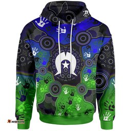 Aboriginal Hoodie Torres Strait Symbol With Indigenous Patterns