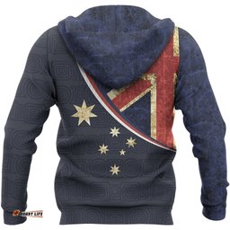 Hoodie Flag Vintage Hoodie Kangaroo Symbol All Over Print Unisex