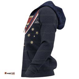 Hoodie Flag Vintage Hoodie Kangaroo Symbol All Over Print Unisex