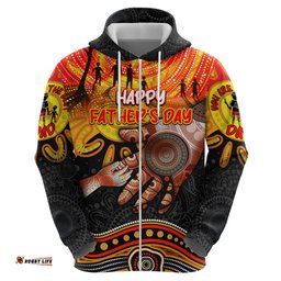 personalised happy fathers day hoodie best dad australia aboriginal dt02