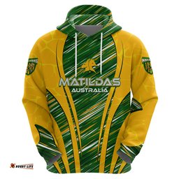 personalised australia matildas hoodie abstract line dt02