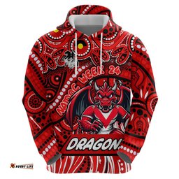 custom australia naidoc week 2024 hoodie dragons mascot keep the fire burning dt02