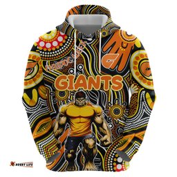 personalised naidoc week 2024 gws giants hoodie australian aboriginal hand painting dt02