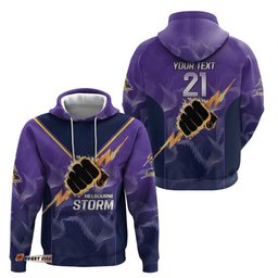 nrl storm custom hoodie minimalism style