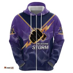 nrl storm custom hoodie minimalism style