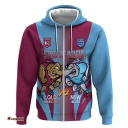 custom nsw blues and qld maroons rugby hoodie 2024 cockroaches cane toads together