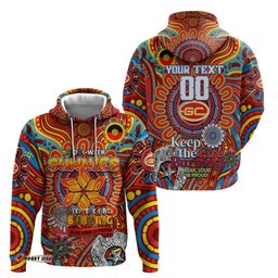 custom gold coast suns naidoc week 2024 hoodie mascot football dt02
