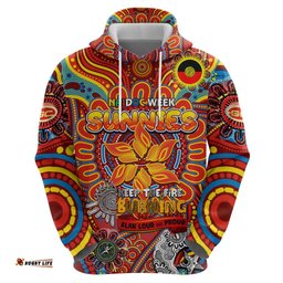 custom gold coast suns naidoc week 2024 hoodie mascot football dt02