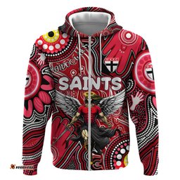 personalised naidoc week 2024 st kilda saints hoodie australian aboriginal hand painting dt02