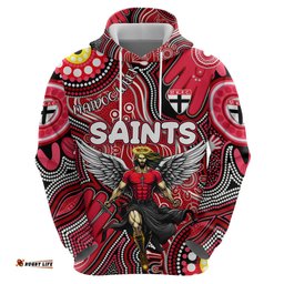 personalised naidoc week 2024 st kilda saints hoodie australian aboriginal hand painting dt02