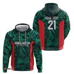 royal bengal tiger bangladesh cricket custom hoodie the red and green version