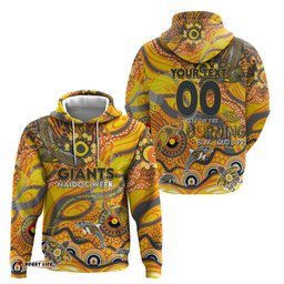 custom naidoc week 2024 giants hoodie aboriginal animals keep the fire burning dt02