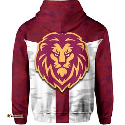 Brisbane Lions Hoodie ANZAC Day Poppy Flowers Style