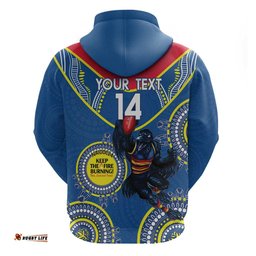 custom afl crows naidoc week hoodie keep the fire burning indigenous art