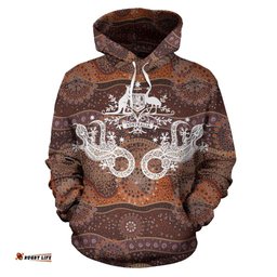 Aboriginal Hoodie, Lizard Patterns Coat Of Arms