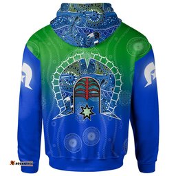 Personalised Hoodie Torres Strait Symbol With Aboriginal Patterns
