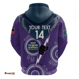 custom nrl storm naidoc week hoodie keep the fire burning indigenous art
