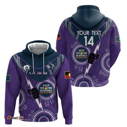 custom nrl storm naidoc week hoodie keep the fire burning indigenous art