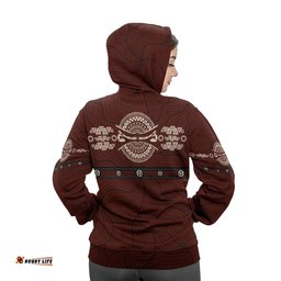 Aboriginal Hoodie, Australian Coat Of Arms Didgeridoo Dot Painting