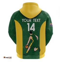 custom australia basketball hoodie go champions aussie boomers national color