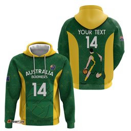 custom australia basketball hoodie go champions aussie boomers national color