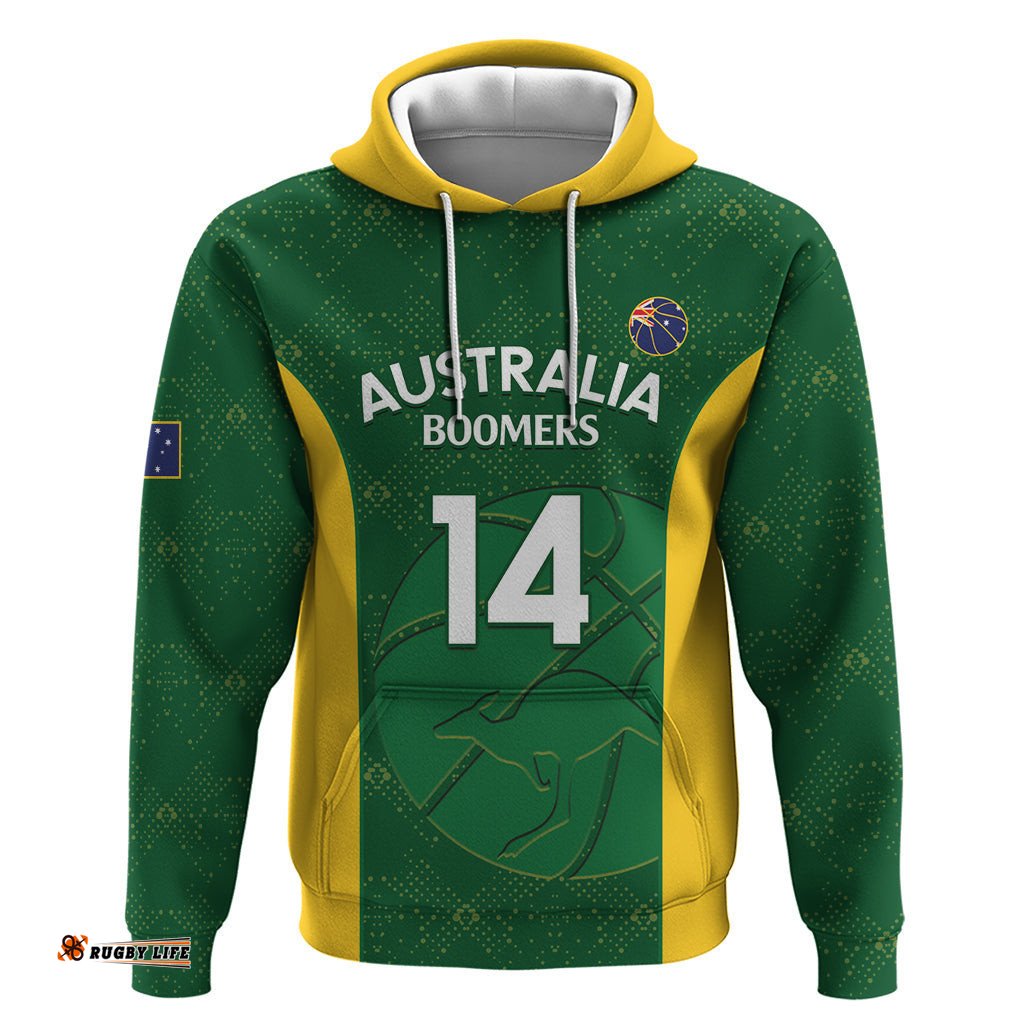 custom australia basketball hoodie go champions aussie boomers national color