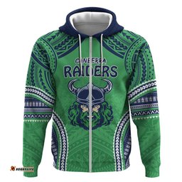 raiders rugby custom hoodie with polynesian style