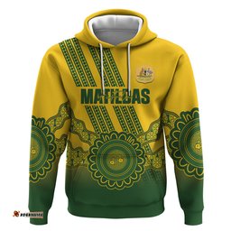 custom australia matildas hoodie aussie aboriginal gold version