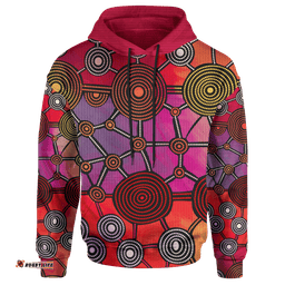 Aboriginal Hoodie, Circle Dot Painting All Over Print